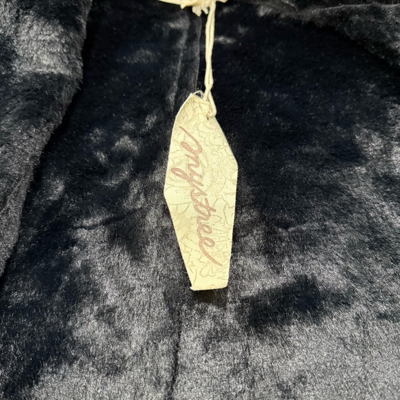 Mystree Stitch Fix Black Gray Open Front Draped Soft Suede Vest Size S - Picture 9 of 9